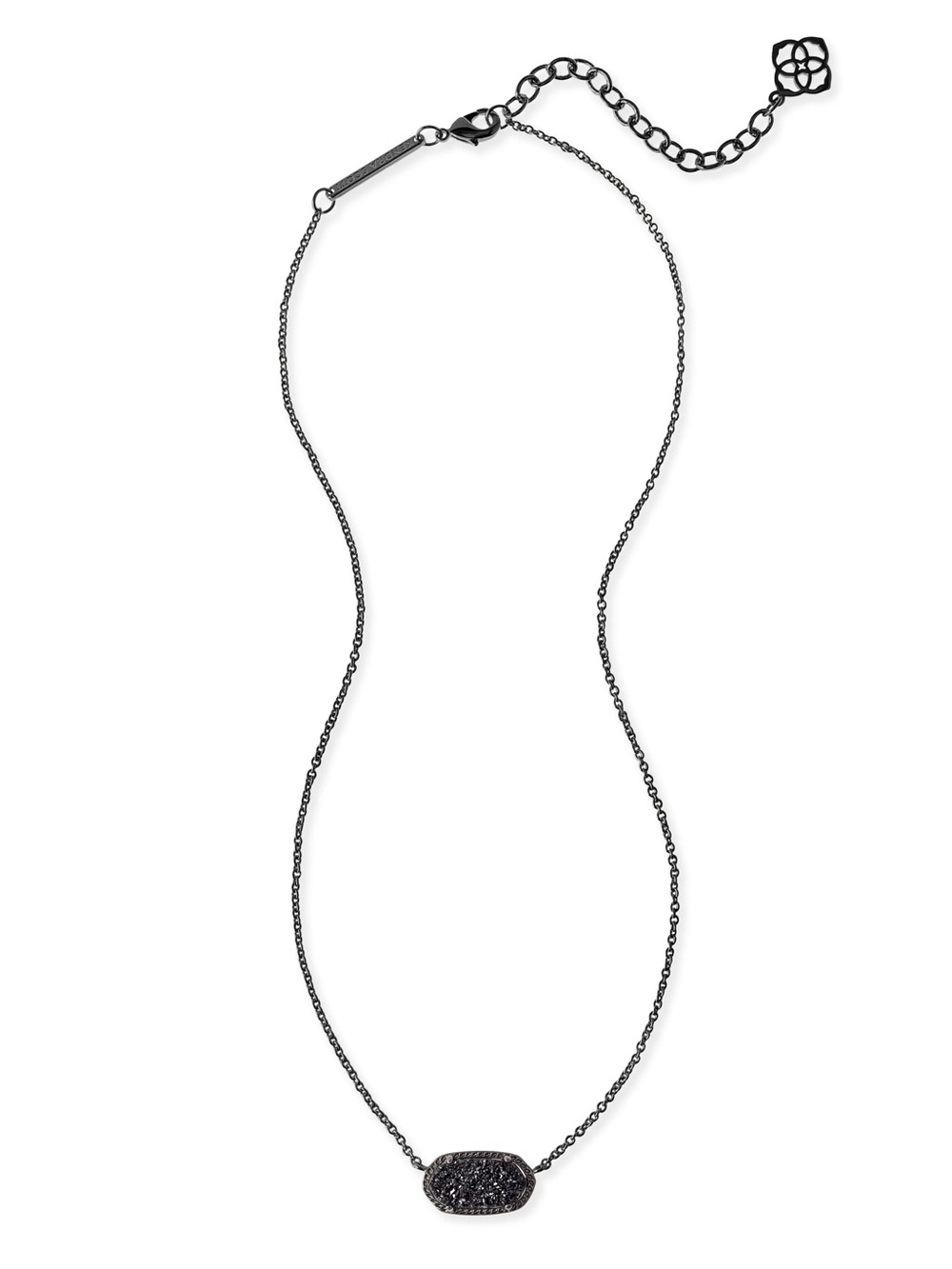 The Kendra Scott Eliza Satellite Necklace in Black Drusy